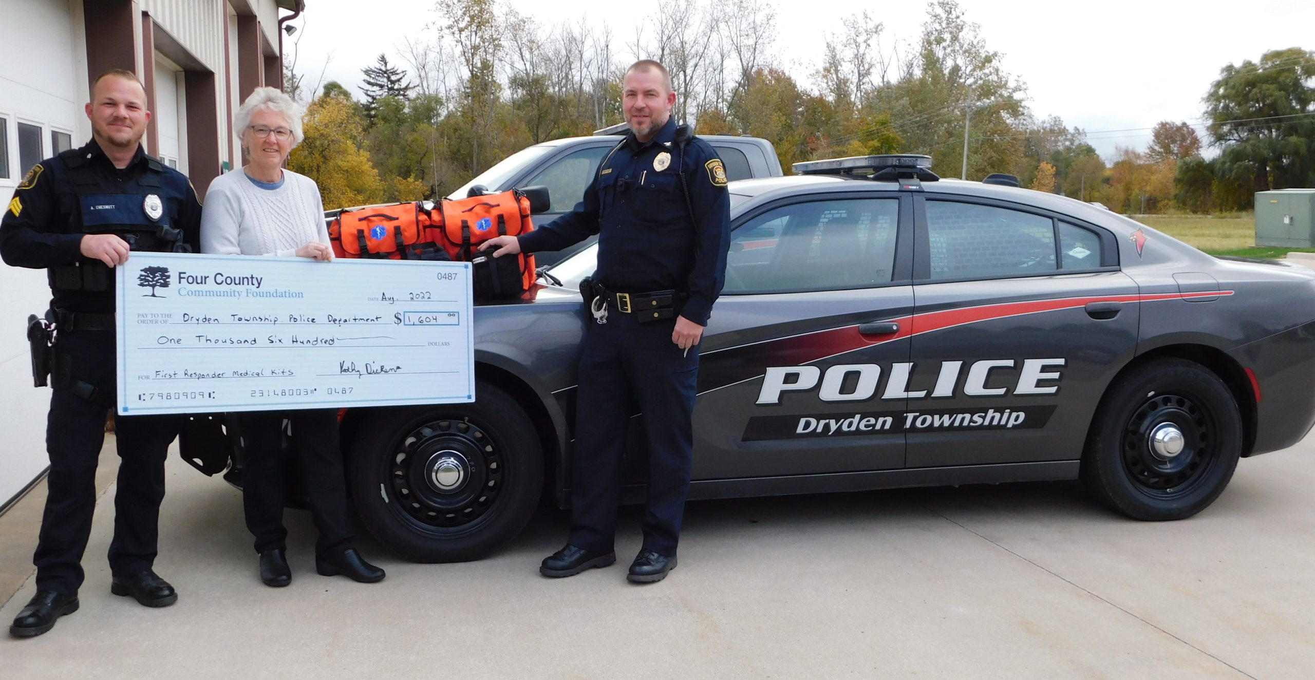 Dryden Township Police purchase new medical kits with Foundation grant dollars